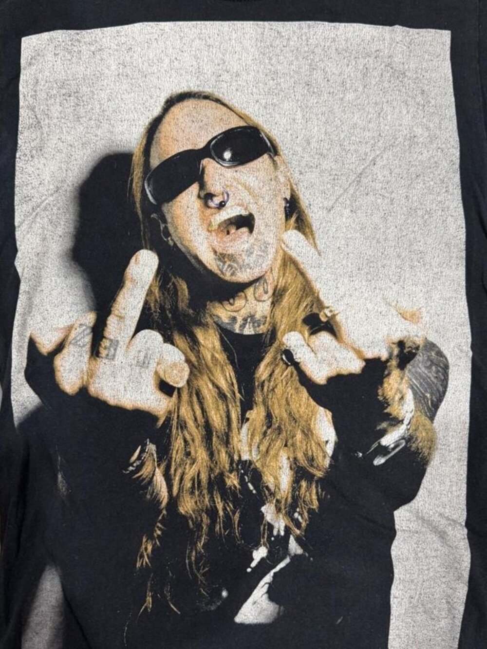 Vintage ROCK Y2K Fruit of the Loom Black Graphic Band Tee